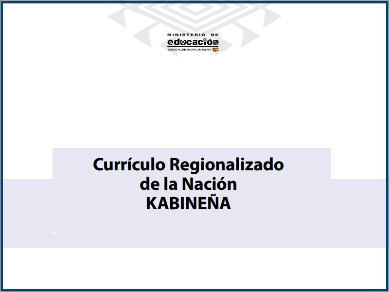 curriculo regionalizado de la nacion kabineña