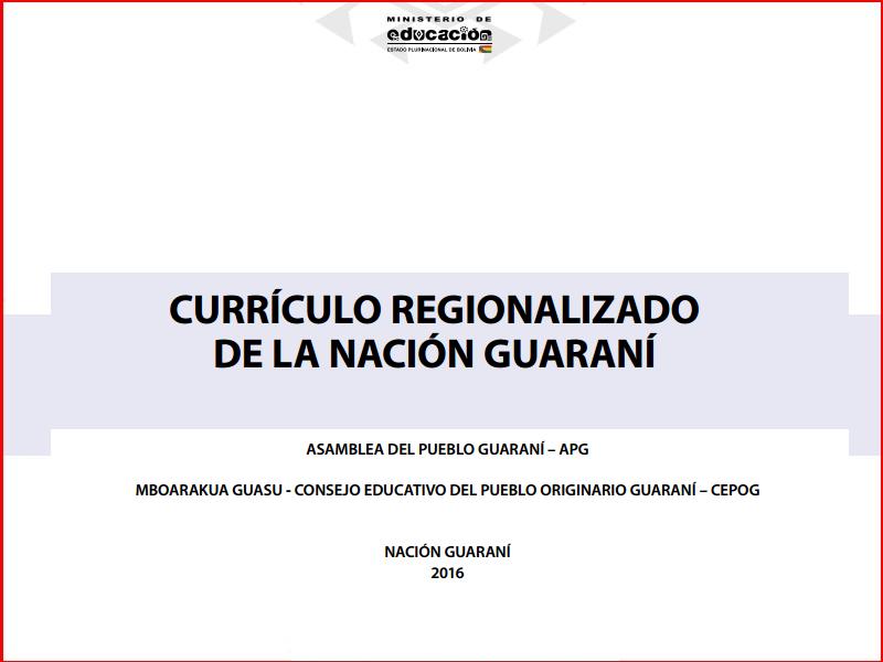 curriculum regionalizado guarani