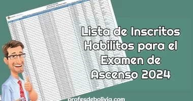 Lista de Inscritos Habilitados Para El Examen de Ascenso de Categoría 2024