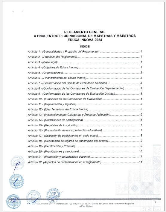 reglamento educa innova 2024